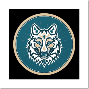 Tribal Wolf Face Posters and Art